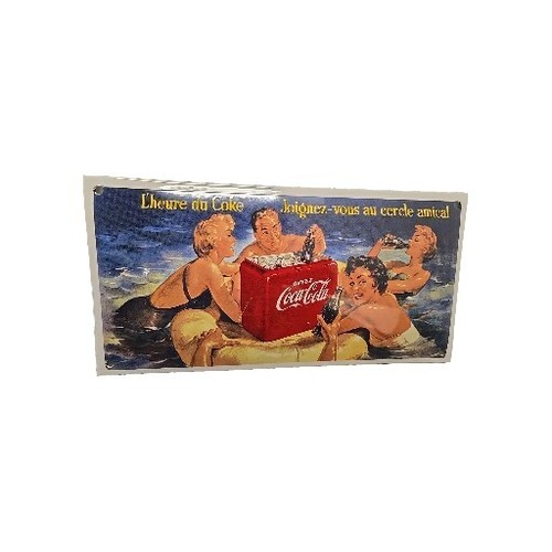 Emaille schild pin coca - up,