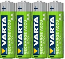4x Varta AA 800  1,2 V Solar wiederaufladbarer Akku HR6 Mignon NiMh 56736 Bulk