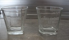 2 Stück Tullamore Dew Whisky Gläser Glas Tumbler Bar Irischer Alte Glasserie