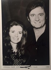 Johnny Cash + June 2x signiert Presse Original Unterschrift Autogramm signed (23