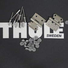 Thule 2x Alu Scharnier +Nieten+Kappen SI für Thule Jetbag Dachbox Apollo Tour...