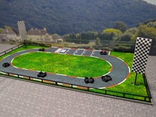 Kartbahn mit 6 Fahrzeugen | Rennstrecke Go-Kart-Bahn | Spur Z | 1:220