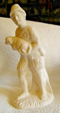 Krippefigur  Hirte mit Lamm -