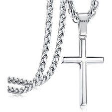 Kreuzkette 925 silber - 925,