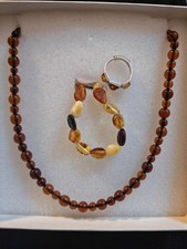 Bernsteinschmuck Kette, Armband Und Ring