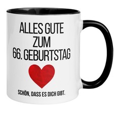 Tasse 66. Geburtstag | Herz &