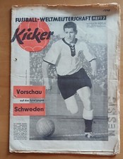 Zeitung Kicker Heft 7-vom 23.06.1958 zur Fußball WM