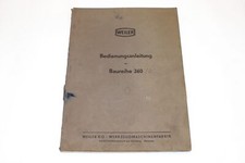 Betriebsanleitung - Drehbank Drehmaschine - WEILER - Baureihe 260/D - Bj. 1966