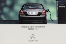 MERCEDES E-KLASSE W211 E200 NGT ERDGAS Prospekt Brochure 2003 P
