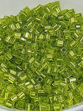 20 gr Miyuki 4mm Square Würfel Beads Charteuse Silver Lined Japanische Qualität