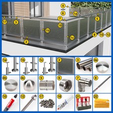 Lochblech Geländer Bausatz QG