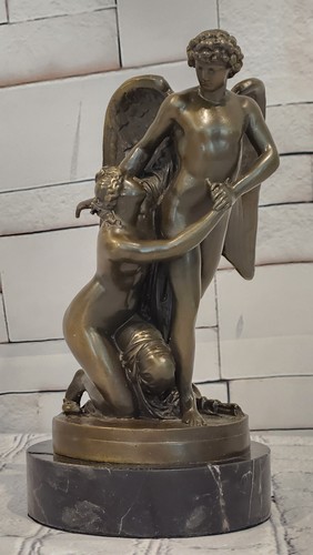 Signed patoue bronze cupid - signed,