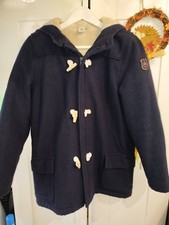 Petit Bateau Mantel Dufflecoat Jacke für ca. 12 jährige Kinder in Dunkelblau.