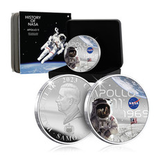 NASA 50mm Silver Plated Coin