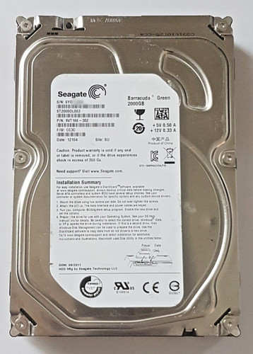 Sata seagate barracuda - 2, tb