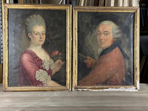 Antikes ölgemälde tableau - antikes,