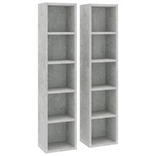 CD-Regale 2 Stk. Betongrau