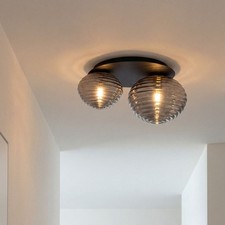 Deckenleuchte Glas Rauchgrau