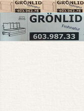 Ikea GRÖNLID Bezug 2er Bettsofa inkl. Armlehnen Inseros weiss Wechselbezug NEU