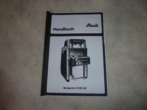 Handbuch rotaprint ak - rotaprint, 40