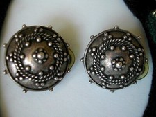 ANNE KLEIN Ohrringe Clips Designer Modeschmuck vintage Silber Mittelalter LARP