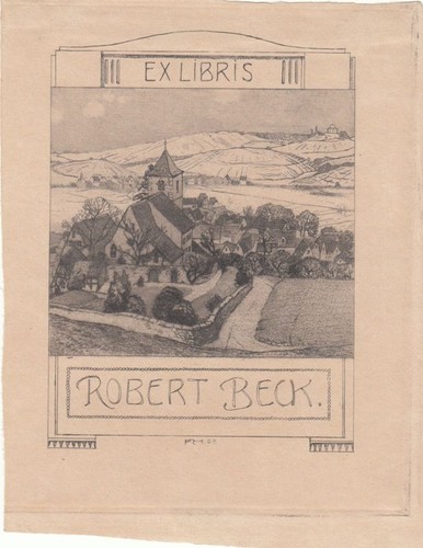 Exlibris bookplate radierung - exlibris,