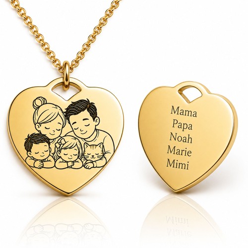 Personalisierte familienkette - personalisierte,