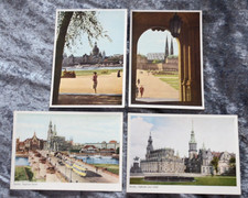 64953 4 Postkarten Dresden um 1935 Elbufer mit Dom Sophienkirche Zwinger