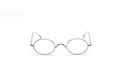 Ovale Brille Metallbrille Silber Fassung im Stil der 20er Jahre in 40 - 22 mm 