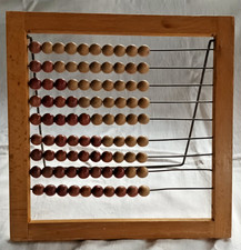 Alte Schul - Rechentafel aus Holz, ca. 1920, russischer Computer