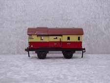 Antiker Fleischmann Spur 0 Blech Eisenbahn Waggon Gepäckwagen Vintage 