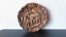 Holzteller Wandteller Relief