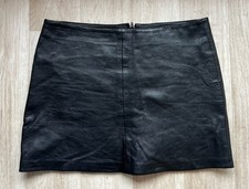 Echt Leder mini Rock schwarz
