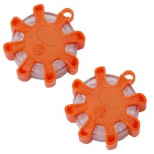 2X  LED Warnblinkleuchte Pannenleuchte Unfalllicht rotierend inkl. Batterien AH