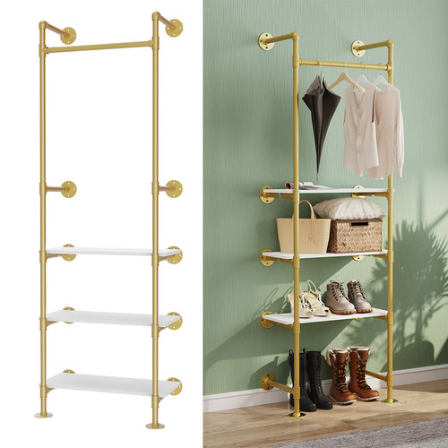 Teleskop garderoben gold regal - garderoben,