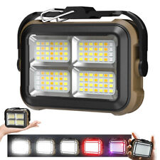 LED Akku Solar Arbeitsleuchte Baustrahler Handlampe Strahler Fluter DE