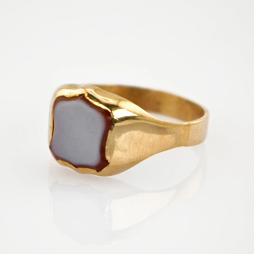 Goldring mit kamee - goldring,