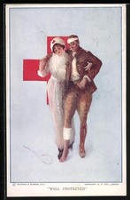 Künstler-AK Rotes Kreuz, Well