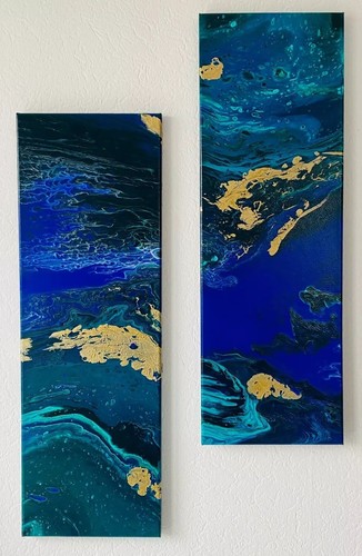 Elegante acryl pouring kunst - elegante,