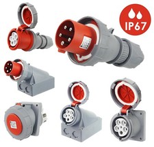 CEE Steckdose Kupplung Stecker Wandsteckdose Wandstecker 63A 125A 5P IP44 IP67