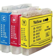 3 Patronen für Brother LC10 / LC37 / LC51 / LC57 / LC960 / LC970 / LC1000  C Y M