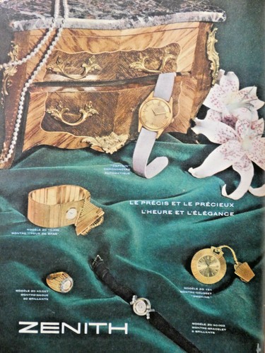 Pressewerbung 1958 uhr zenith - pressewerbung,