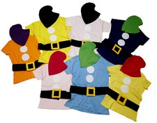 3 tlg. Zwergenkostüm Zwerg * Mit Wunschname & Gürtel Gruppenkostüm Karneval 