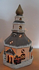 Seiffener Kirche elektr. Lichterhaus Weihnachtsdekoration 30cm hoch Erzgebirge