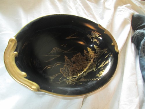 Vintage alte schale schwarz - schale, /