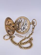 Feine Taschenuhr Savonette „Globe Watch Swiss“ 51mm Gold