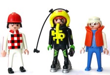 U2715 / playmobil ® 3 Figuren 1 Sportler 1 Astronaut 1 Schwimmer
