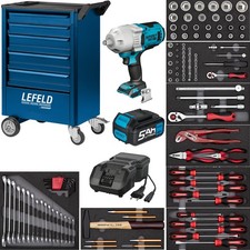 Gedore Werkstattwagen 119-tlg. inkl. Hazet Akku Schlagschrauber, 5,0 Ah Akku