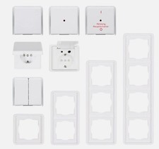 Kopp Feuchtraum IP44 arktis weiß Schalterprogramm Steckdose, Schalter, Rahmen