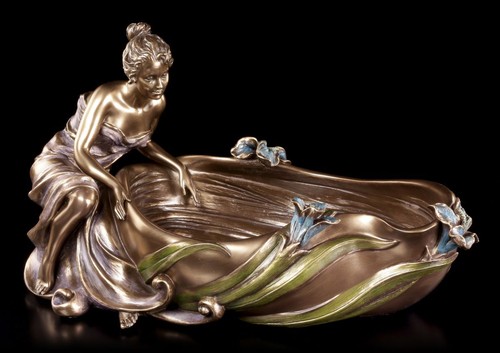 Jugendstil schale frau sitzt - jugendstil,